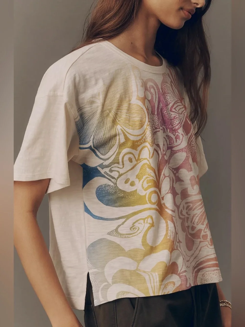 Pilcro Notched Graphic T-Shirt - Picture 2 of 6